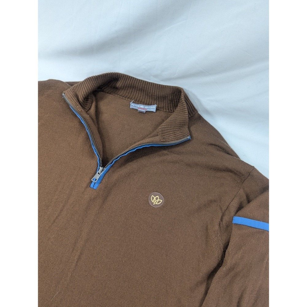 Peter Millar Warmth 1/4 Zip Pullover Merino Wool Size Large Gaillardia Golf
